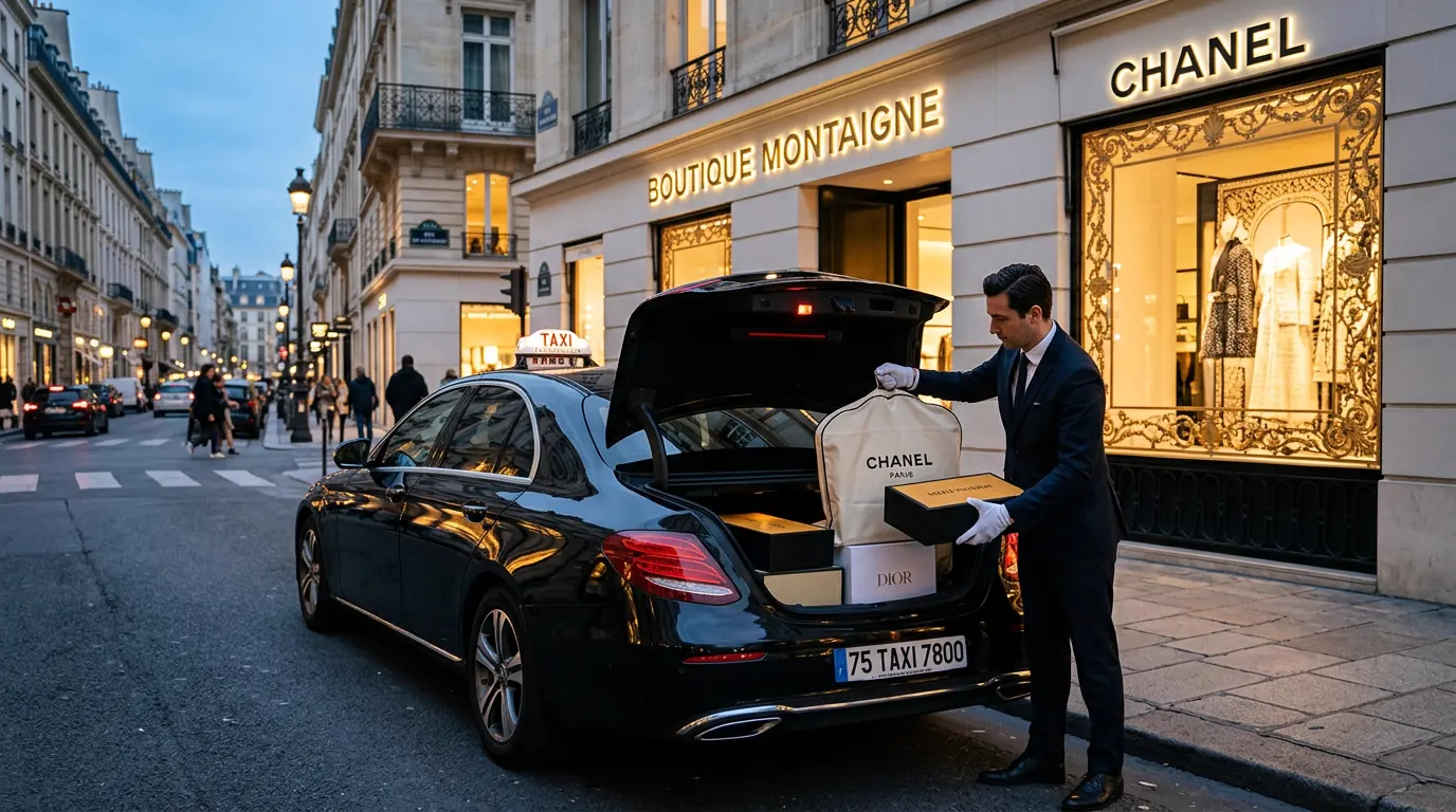 Housses de haute couture transportées en penderie dans un véhicule dédié entre Paris et Milan